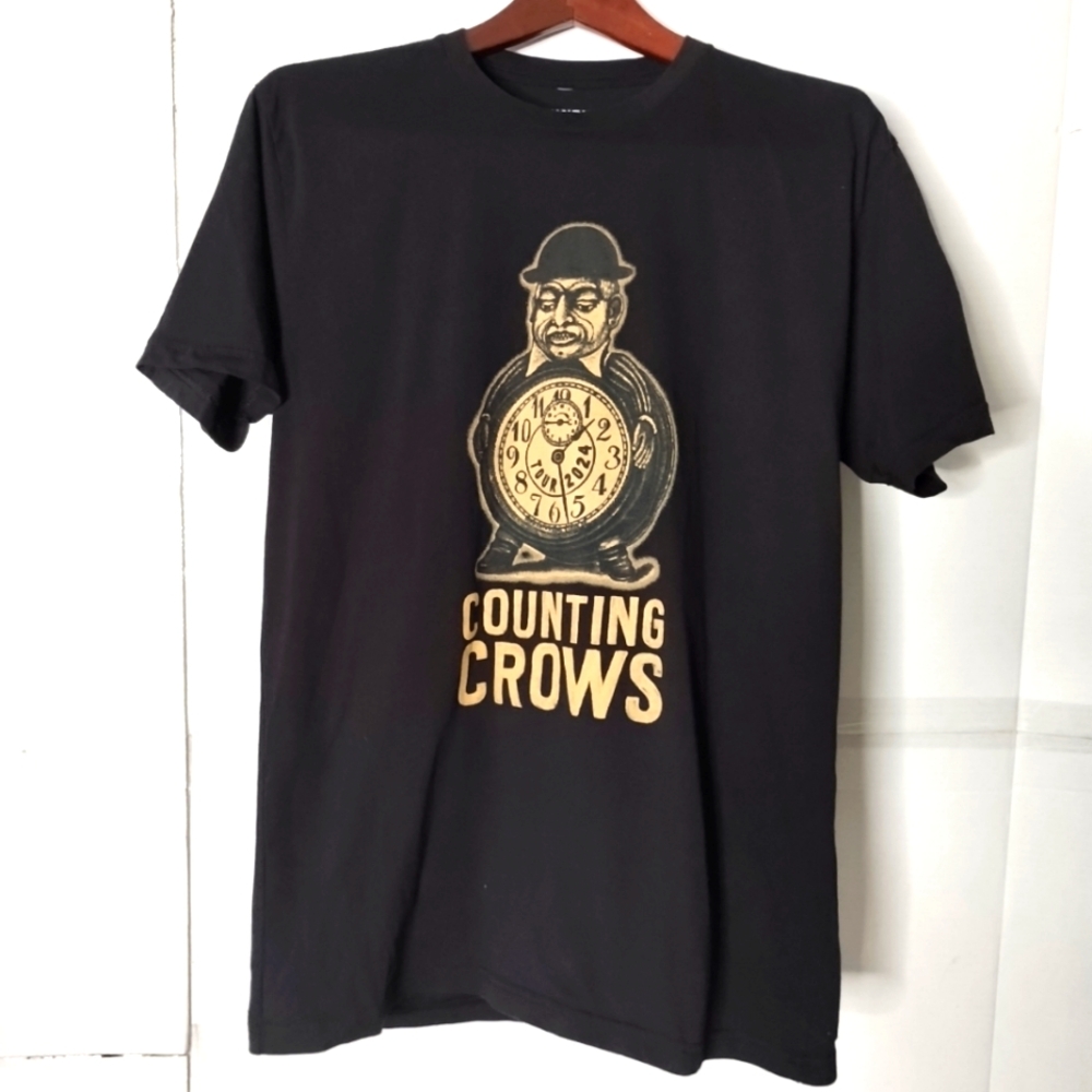 Counting Crows Black Graphic T-Shirt SZ Medium Merch Fan Tour Dates 2024 Music